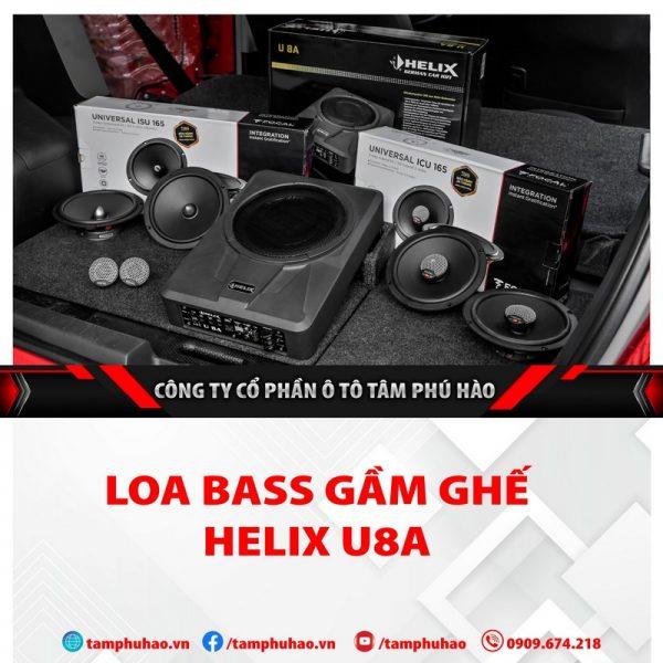 Độ loa bass gầm ghế ô tô Helix U8A